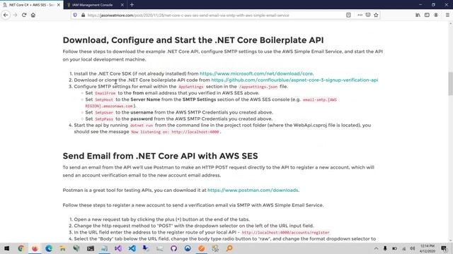 .NET Core C# + AWS SES - Send Email via SMTP with AWS Simple Email Service смотреть онлайн