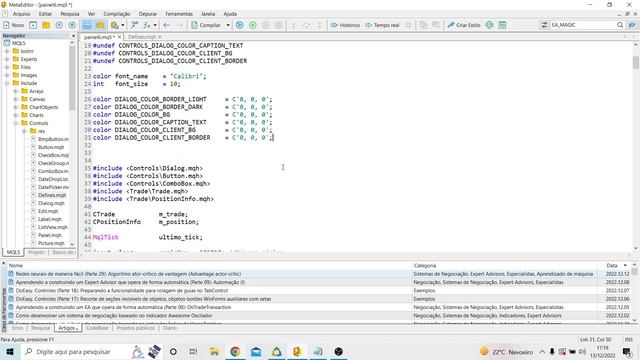 Aula 7 Painéis - Metatrader 5 - Mudamos a cor de fundo! смотреть онлайн
