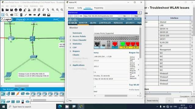 13.4.5 Packet Tracer - Troubleshoot WLAN Issues смотреть онлайн