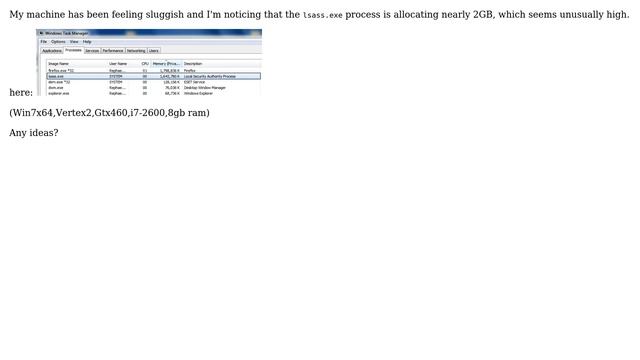 How to solve lsass.exe very high ram usage? смотреть онлайн