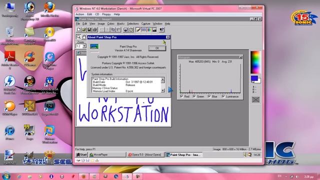 Windows NT 4.0 Workstation (Danish) in Virtual PC 2007 смотреть онлайн