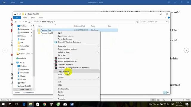 Cách thêm hoặc xóa lệnh Copy/Move to folder vào Context Menu смотреть онлайн