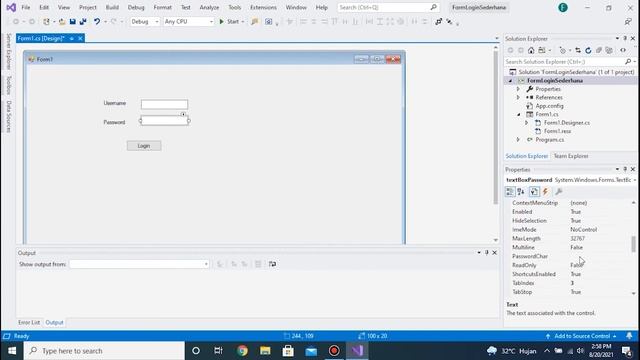 Tutorial Membuat Form Login Sederhana di Visual Studio смотреть онлайн