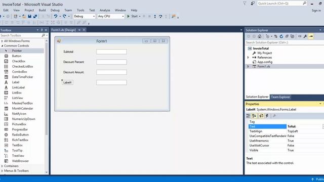 Visual Studio 2015 Visual Basic Change Object Info смотреть онлайн