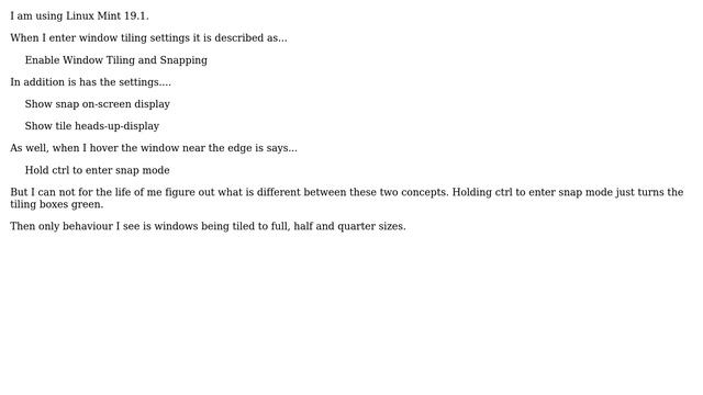 What is the difference between tiling and snapping windows on Linux Mint cinnamon смотреть онлайн