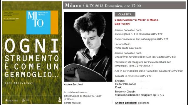 Andrea Bacchetti at MITO Festival 2013 смотреть онлайн