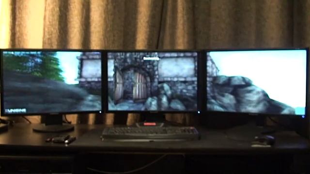 Heaven Benchmark 2.1 with Eyefinity and two ATI Radeon HD 5970 QuadFireX смотреть онлайн