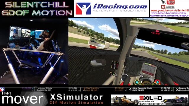 VRS GT Sprint Series - iRacing - Canadian Tire MS Park - Round 3 Season 20 02 - 6DOF Motion - VR смотреть онлайн