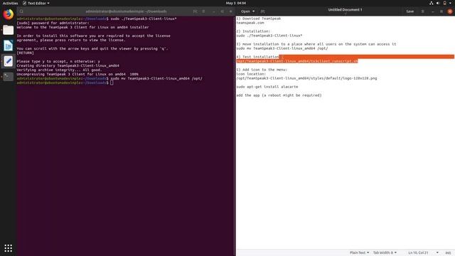How to install Teamspeak 3 on Ubuntu 19.04 смотреть онлайн