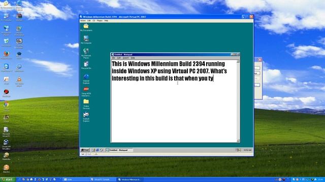 [REQUEST] Running Windows Millennium Build 2394 inside Windows XP (Virtual PC 2007) смотреть онлайн