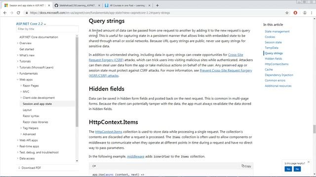 12- ASP.NET Core - Quick Overview of App State Management - Urdu/Hindi смотреть онлайн