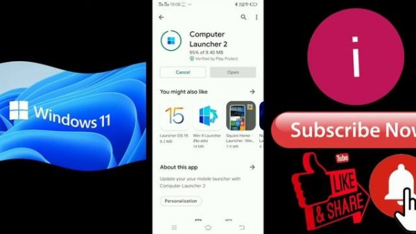 Windows 11 download for smartphone | Window 11 launcher | windows 11 download and installation.