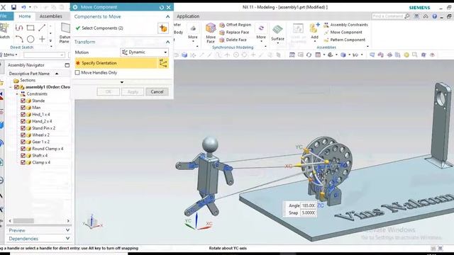 NX.11 Motion Transmit Design Model ( Walking boy ) смотреть онлайн
