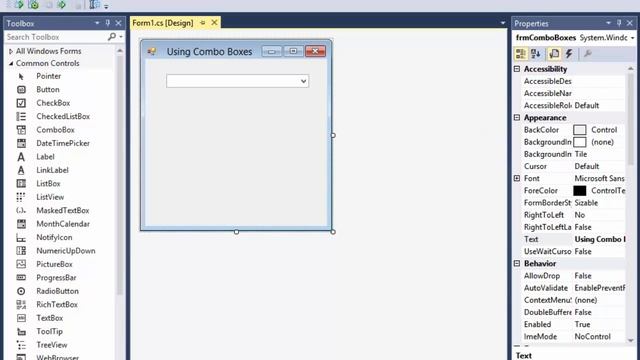 Visual C# 15.3: Using ComboBoxes (Windows Forms, Events) смотреть онлайн