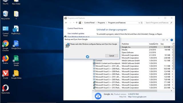 Uninstall Google Drive (Backup and Sync from Google) on Windows 10 смотреть онлайн