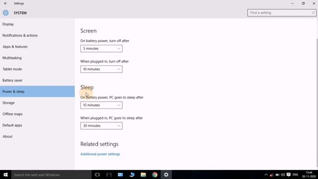 Power and sleep setting in windows 10 compute/Laptop/PC смотреть онлайн