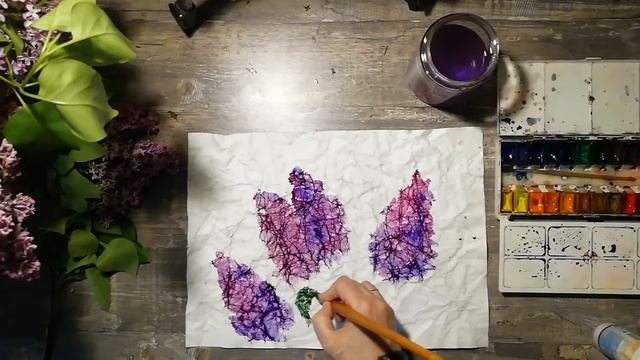 Сирень на мятой бумаге. Преподаватель Кузовникова Т.М. смотреть онлайн