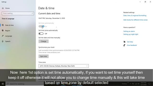 how to change date and time settings on windows 10 || windows 10 date and time settings in Hindi смотреть онлайн