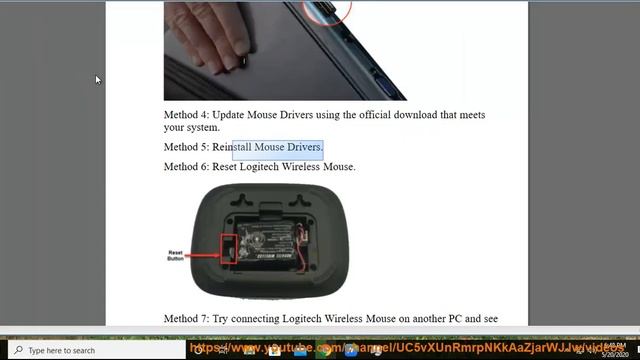 Fix Logitech Wireless Mouse Not Working error on Windows 10 смотреть онлайн
