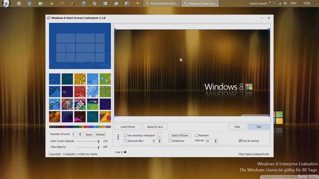 Windows 8 Modern UI (Metro) - Hintergrund ändern ! смотреть онлайн