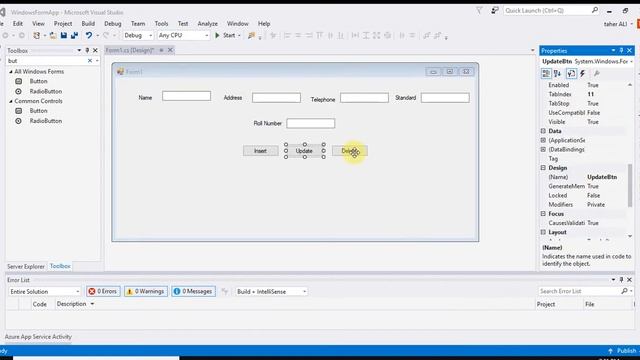 Basic Creation of Design in Visual Studio for Windows Form смотреть онлайн