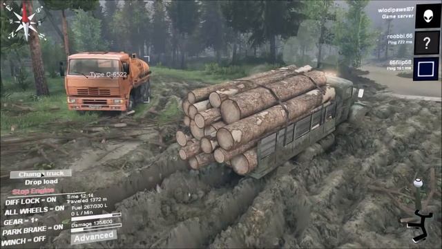Spintires - How to deliver the logs - Plains - C 255 - KRAZ смотреть онлайн