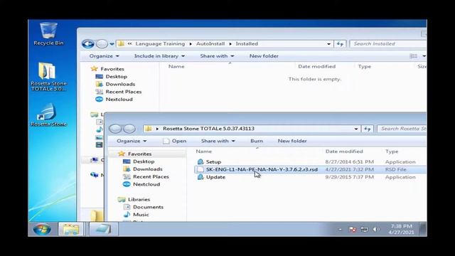 Rosetta Stone Installation Win 7 + Installing language RSD File смотреть онлайн