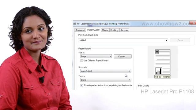HP Laserjet Pro P1108 - Save Print Setting as Preset - Preview смотреть онлайн