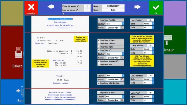 Paramétrage d'une imprimante ticket sous ZatYoo 10 смотреть онлайн