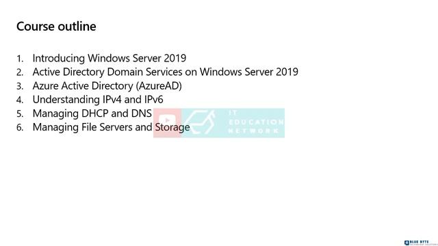 Windows Server 2019 Administration - 02 - Course Outline смотреть онлайн