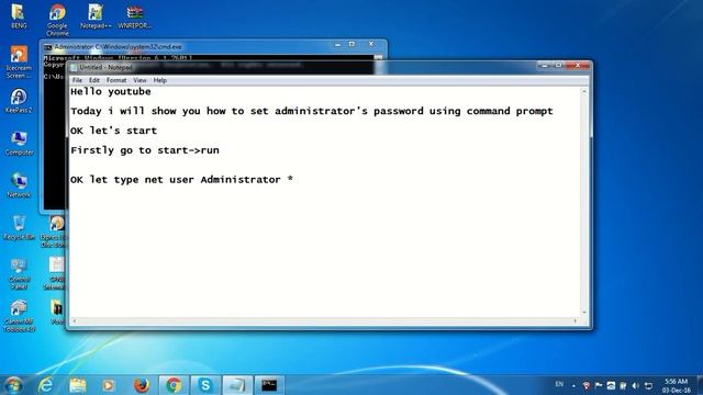 How to reset/change administrator password in windows 7 using command prompt #1 смотреть онлайн