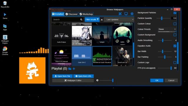 Monstercat Audio Visualizer (SPOTIFY SUPPORT) | Wallpaper смотреть онлайн