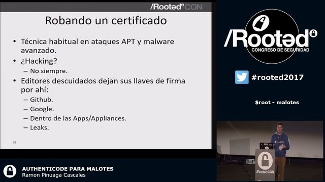 AUTHENTICODE PARA MALOTES - Ramon Pinuaga [Rooted CON 2017 - ENG] смотреть онлайн
