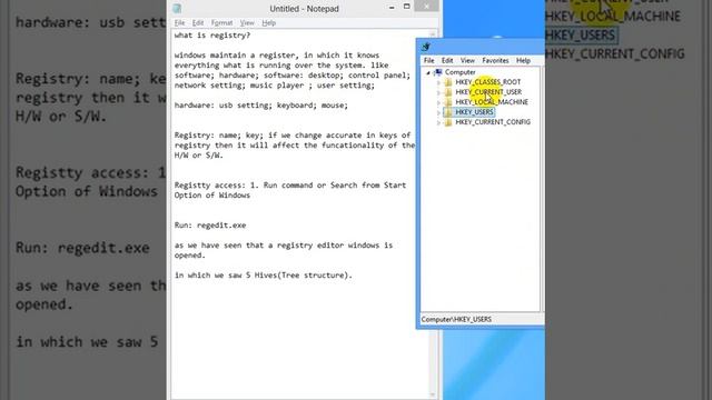 What is Registry and its hives in Windows 7/XP? смотреть онлайн