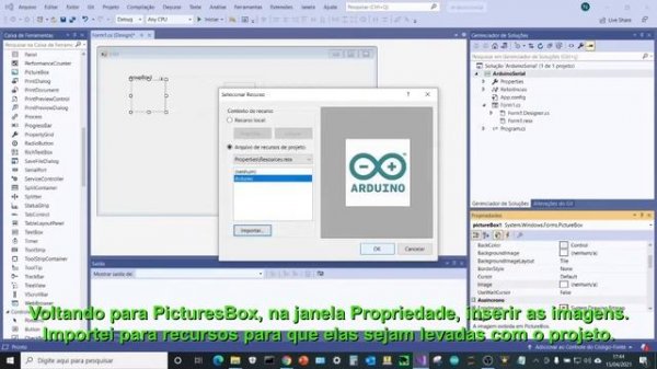 Arduino - C# Windows Forms - Via Serial - Tutorial 2: O VS, o C# e o Windows Forms Application