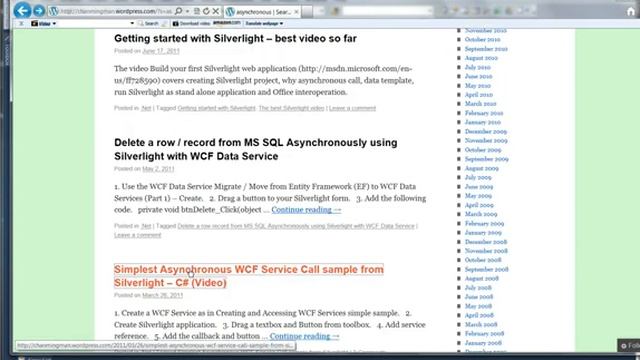Asynchronous call to WCF in Windows Phone 7.1 SDK - sample смотреть онлайн