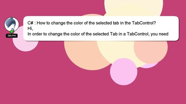 C# : How to change the color of the selected tab in the TabControl? смотреть онлайн