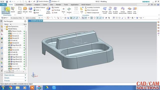 NX CAD # tutorial 7.0 # Soap Case #Advanced Tutorial смотреть онлайн