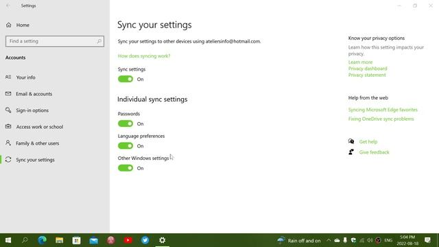 Windows 10 Settings Sync and changes in 22H2 смотреть онлайн