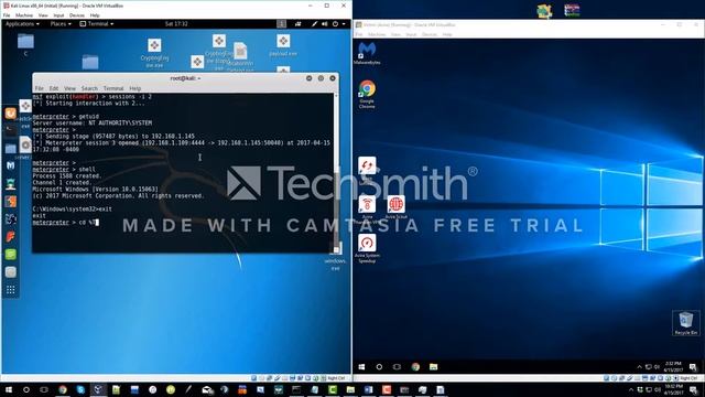 Remote exploitation Demo 2017 (Fully patched Windows 10 + Avira AntiVirus) смотреть онлайн