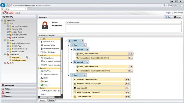 Sentinet - SOA services and REST APIs Access Control Management смотреть онлайн