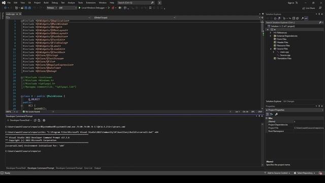 QT Static Build Visual Studio 2022