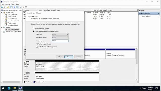 How to create disk Mirror in Windows 10 (RAID 1) смотреть онлайн