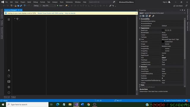 Designing a Windows 10 Start Menu | C Sharp Winform | Flat UI | Part I | Code Screens смотреть онлайн