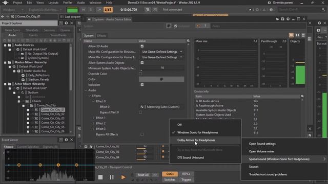Wwise Spatial Audio/Audio Objects Sound degradation смотреть онлайн