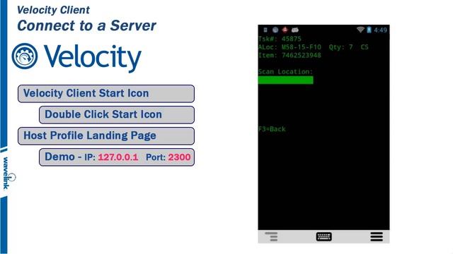 Wavelink Velocity Client - Velocity Client - 6/11 - Connect to Server смотреть онлайн