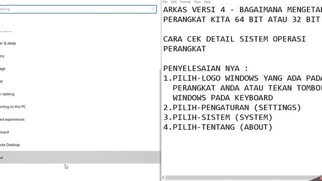 ARKAS VERSI 4 - BAGAIMANA MENGETAHUI PERANGKAT KITA 64 BIT ATAU 32 BIT смотреть онлайн