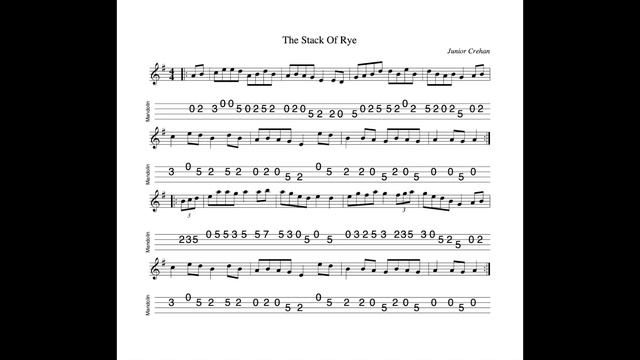 The Stack Of Rye (Junior Crehan's) - a hornpipe in A Dorian; tabbed and played by Aidan Crossey смотреть онлайн