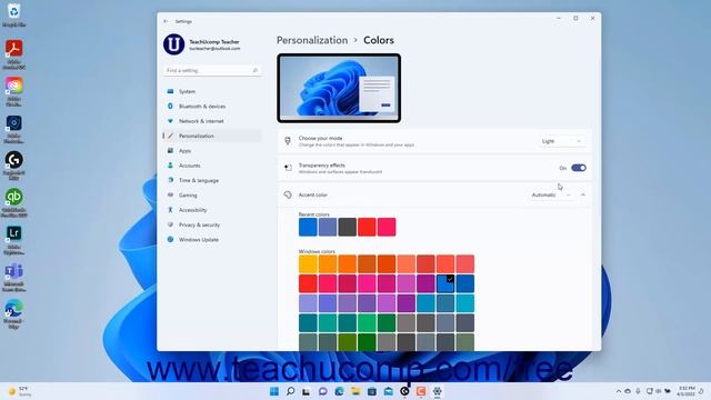 Learn How to Change the Colors Settings in Windows 11: A Training Tutorial смотреть онлайн