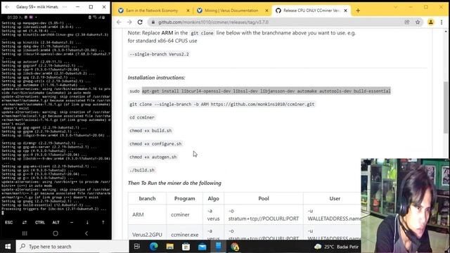 cara mining verus coin di termux android смотреть онлайн